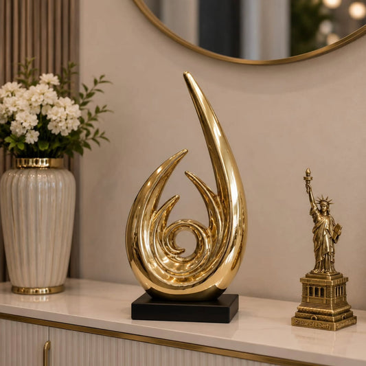 Big Size Ceramic Abstract Art Statue Decor Sculpture Figurine