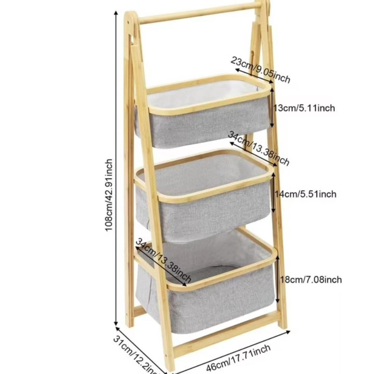 Foldable Bamboo Laundry Basket