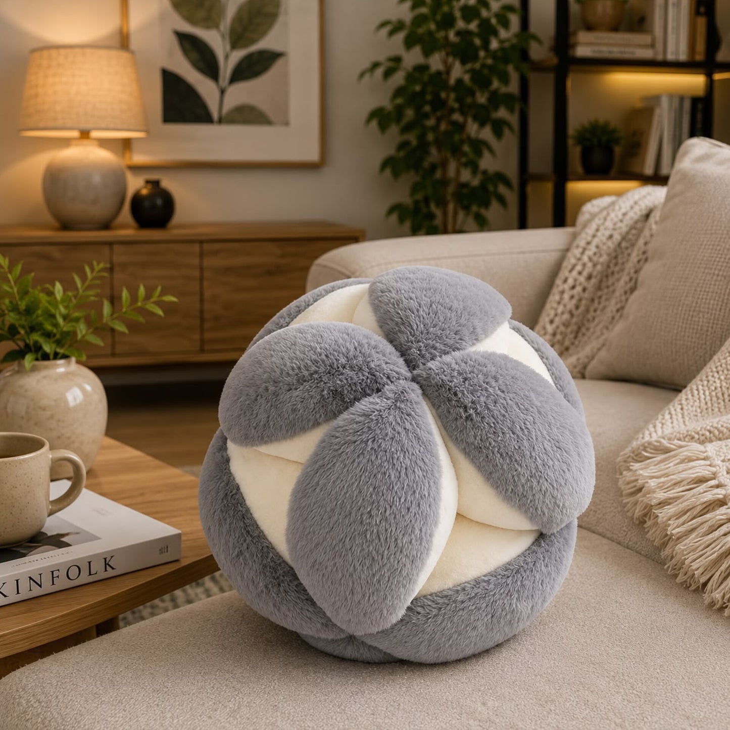 30Cm Soft Living Room Bedroom Rabbit Fur Throw Pillows