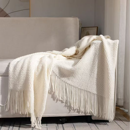 Knitted fleece blankets