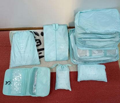 9pcs luggage travel organizer