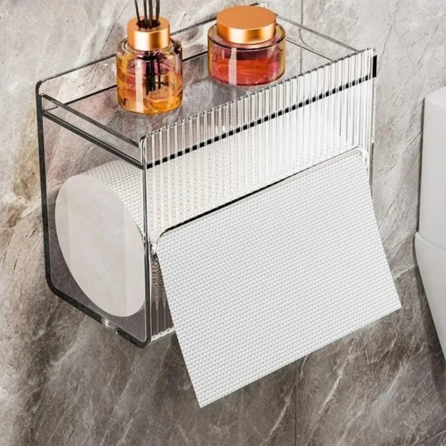 Wall Mounted Plastic Toilet Paper Storage Box