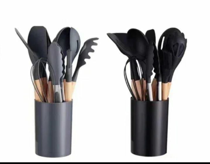 12Pc silicone spoon utensil set