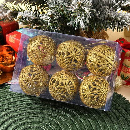 6Pcs 6CM Christmas Tree Ball Pendants Holiday Home Decor