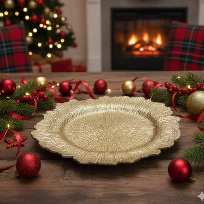 6Pc gold charger plates