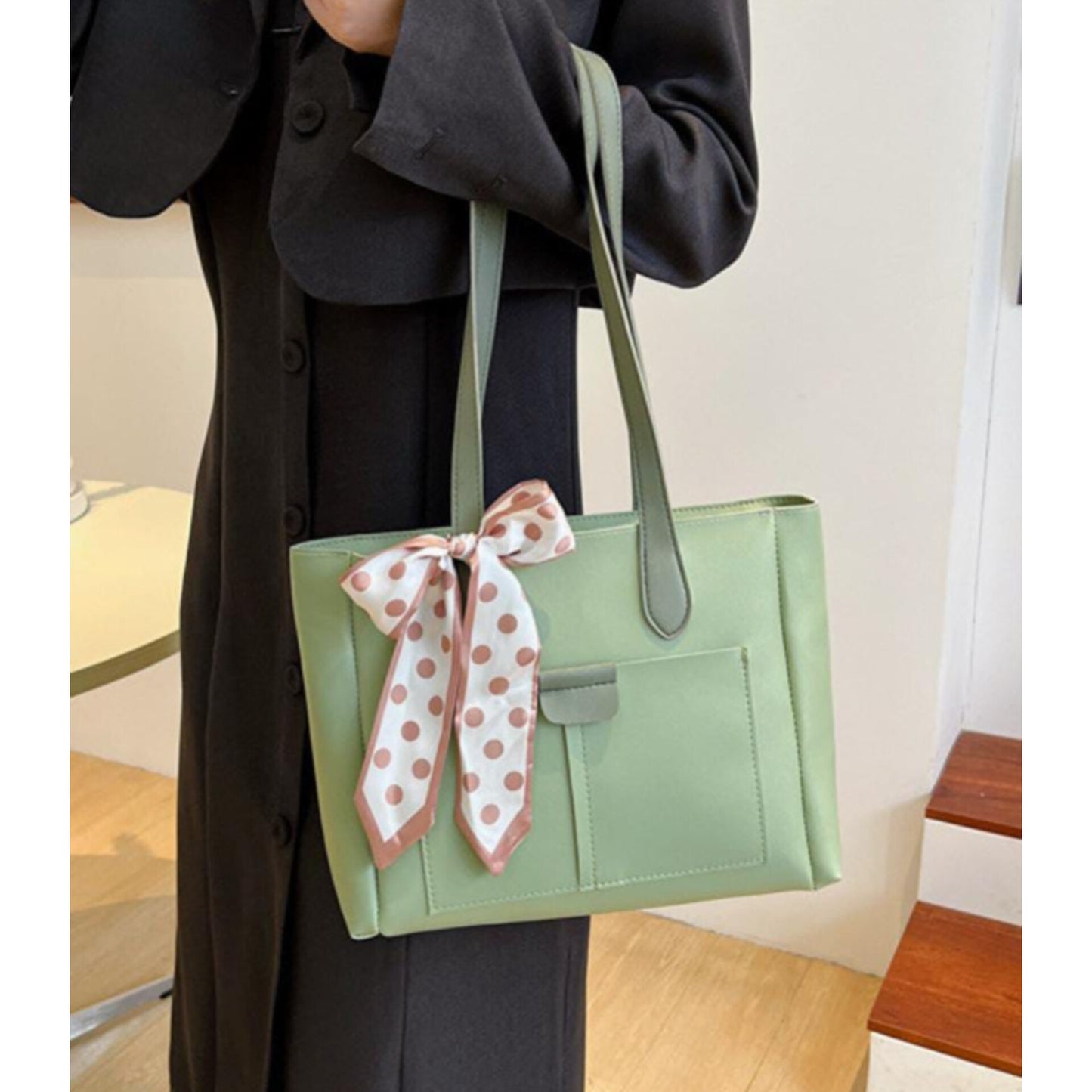 Silk scarf shoulder bag