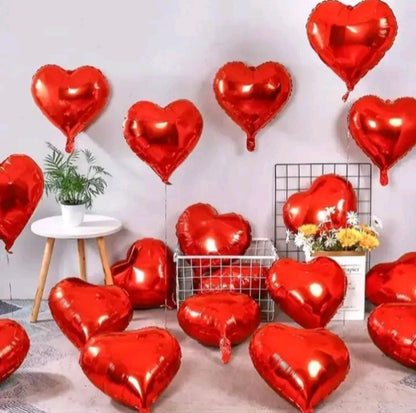 3pcs Heart foil balloons