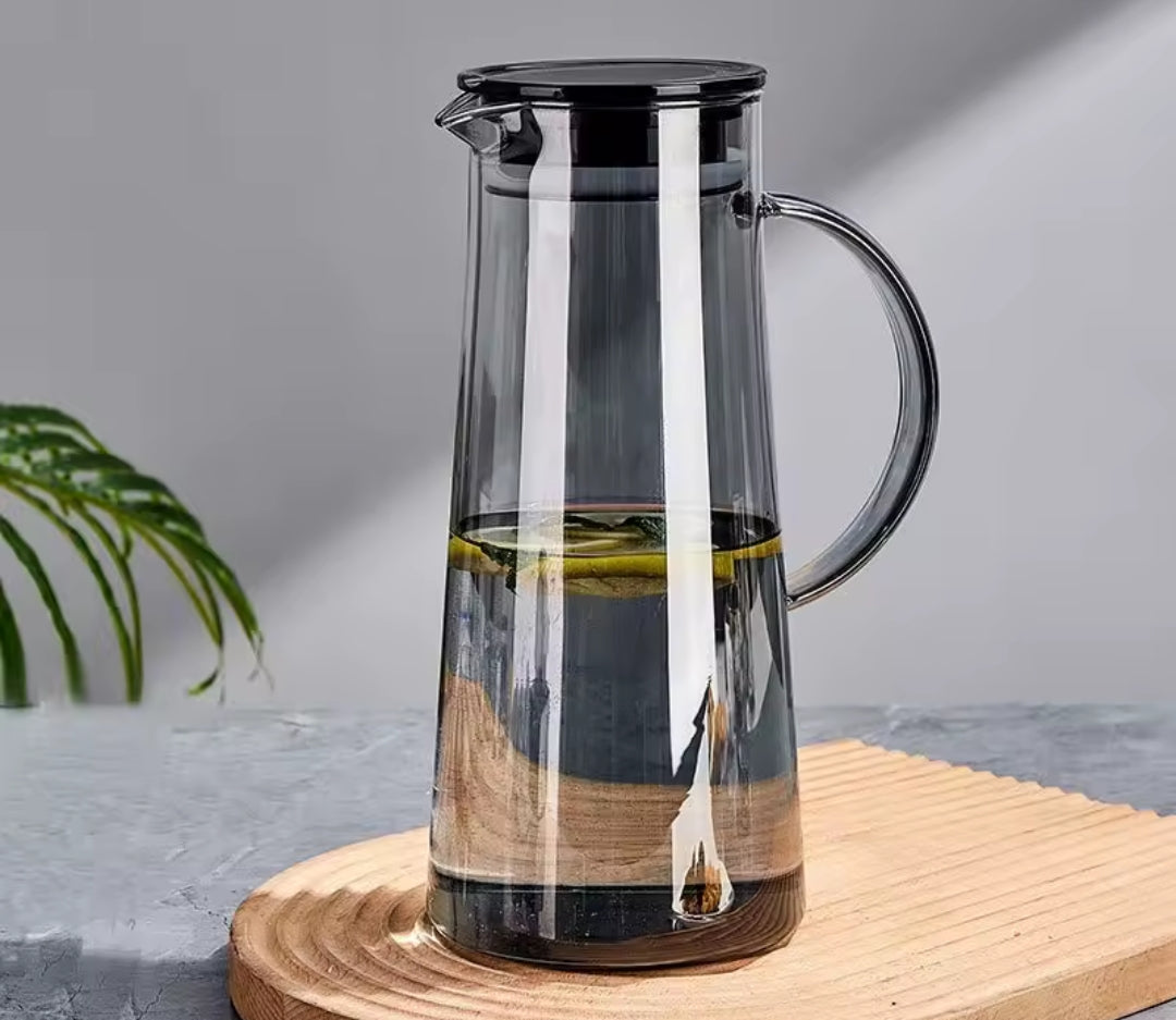 Glass water pitcher set