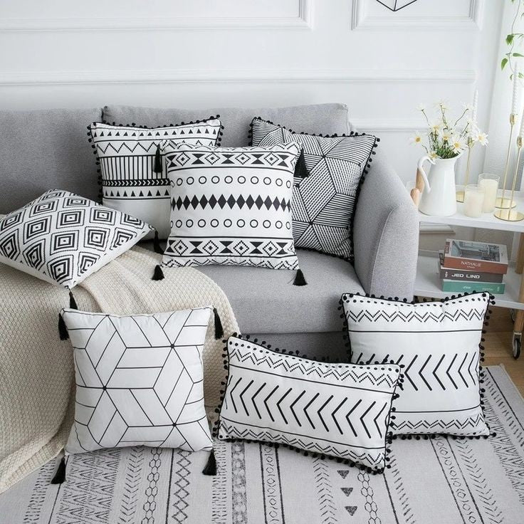 Cotton throw pillow covers