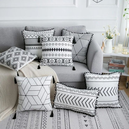 Cotton throw pillow covers