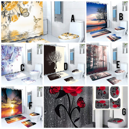 4 in 1 Bathroom woolen mats