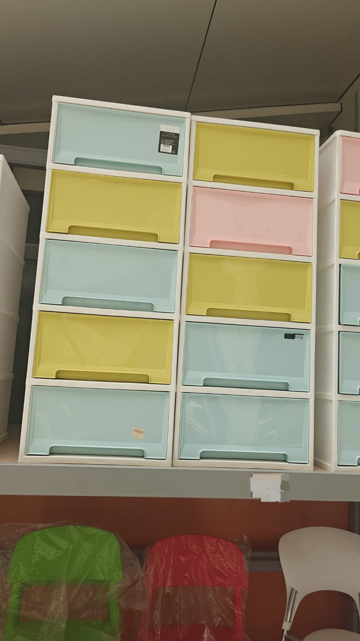 5 Tier plastic drawer cabinet