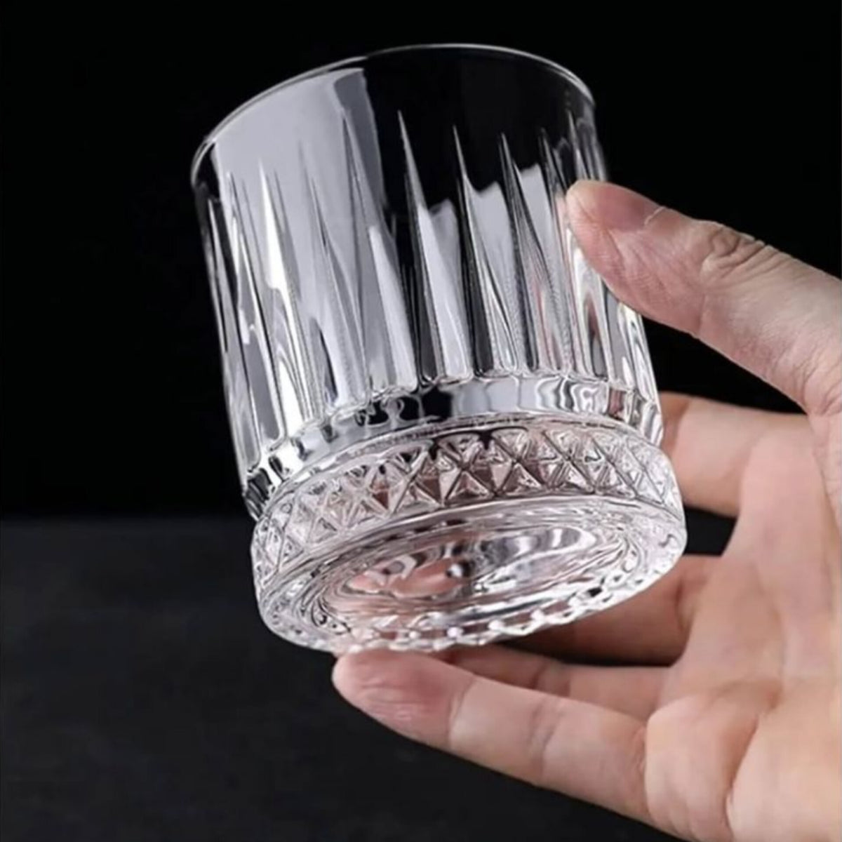 6Pcs 225ml Stripped Whiskey Glasses