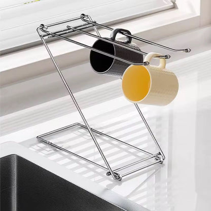 Stainless steel dish cloth/ towel rack gha