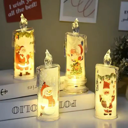 3 Christmas Led Candle Lanterns