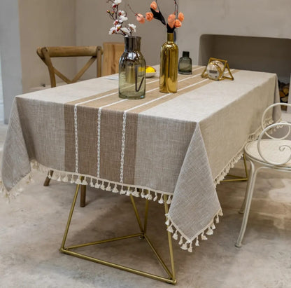 Linen dining table