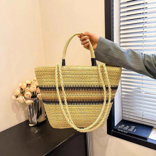 Woven  straw tote bag
