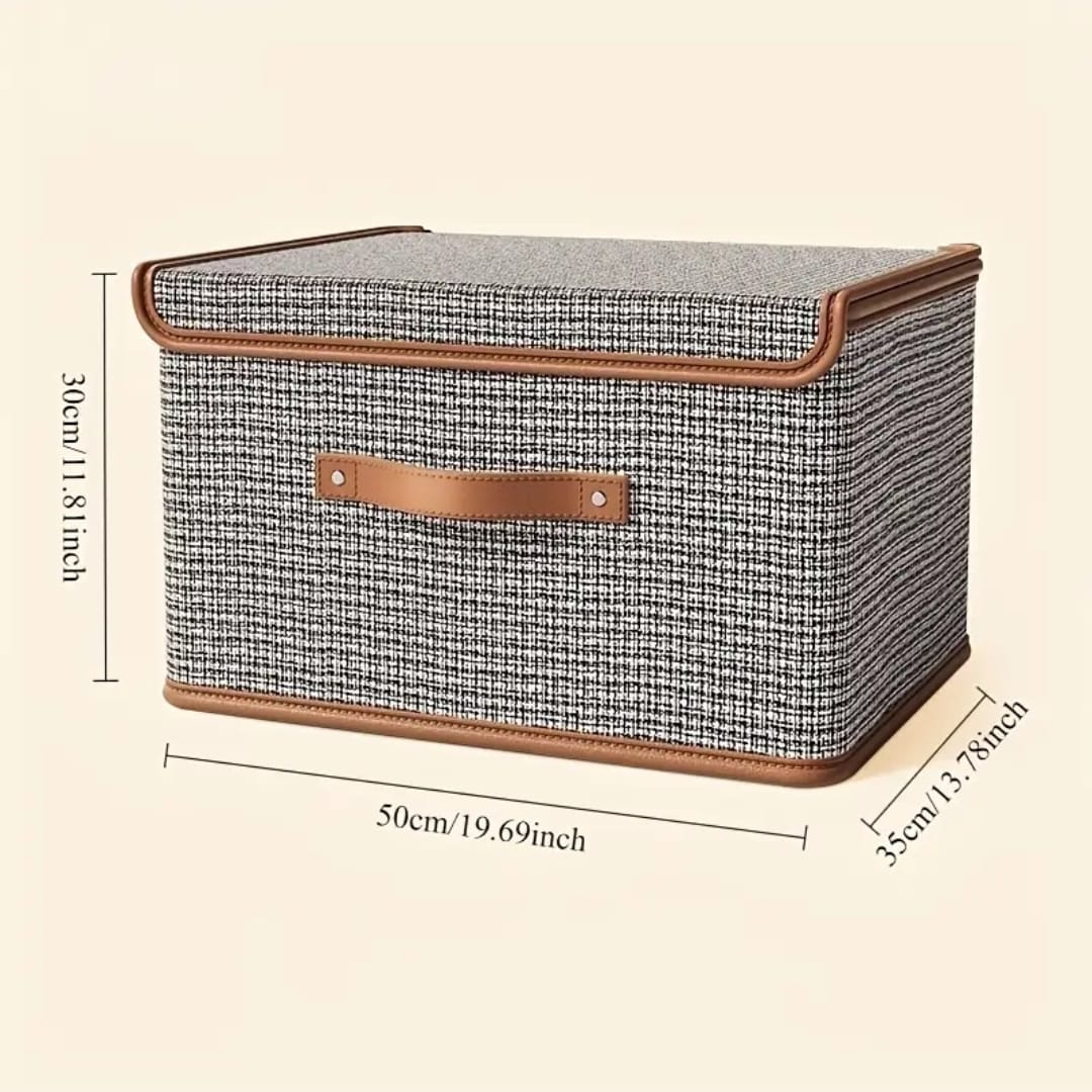 Foldable Fabric Closet Organizer with Flip Lid