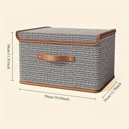 Foldable Fabric Closet Organizer with Flip Lid