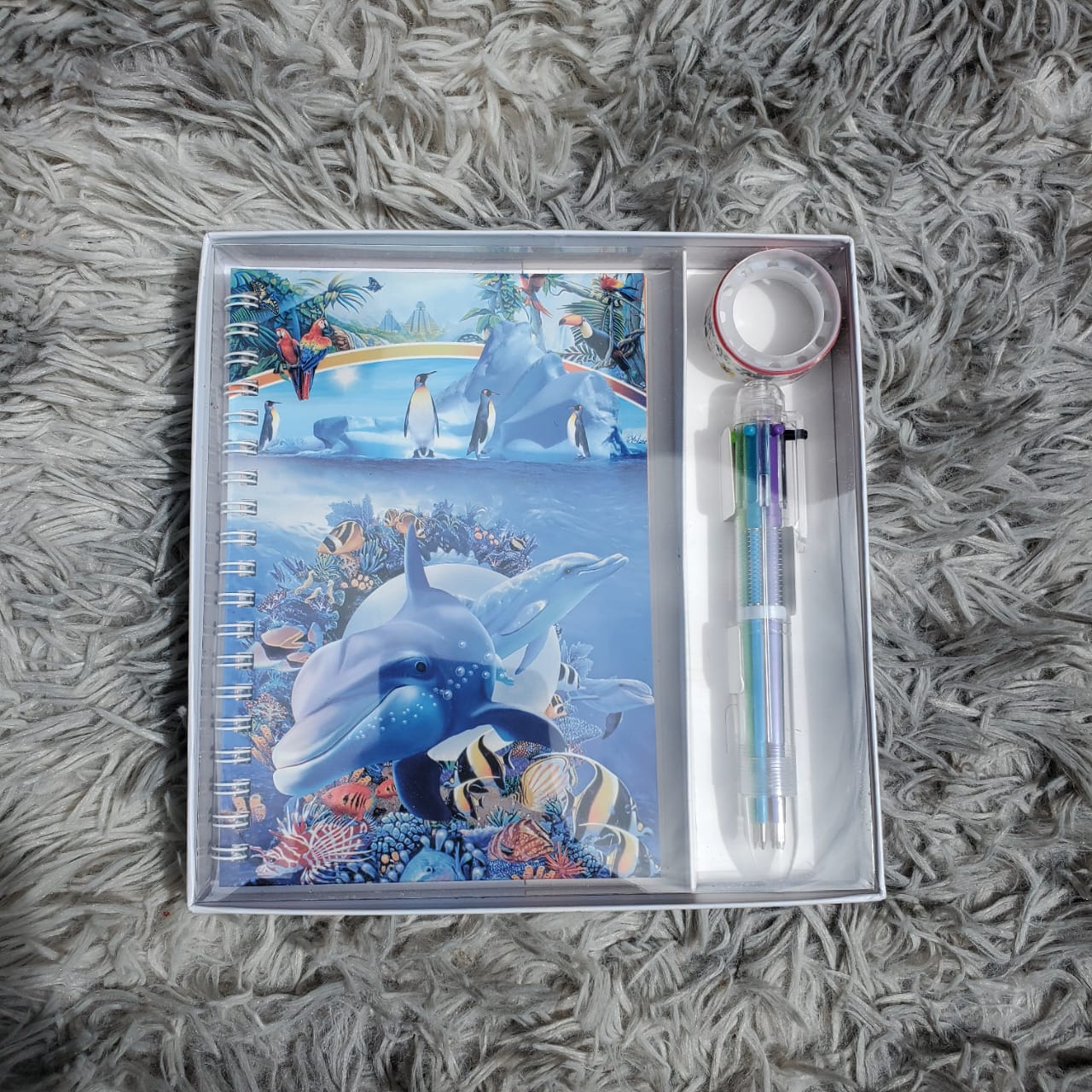 3 in 1 Kids Gift Set Notebook Pen Tape