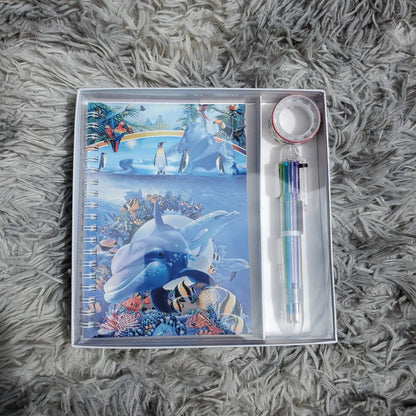 3 in 1 Kids Gift Set Notebook Pen Tape