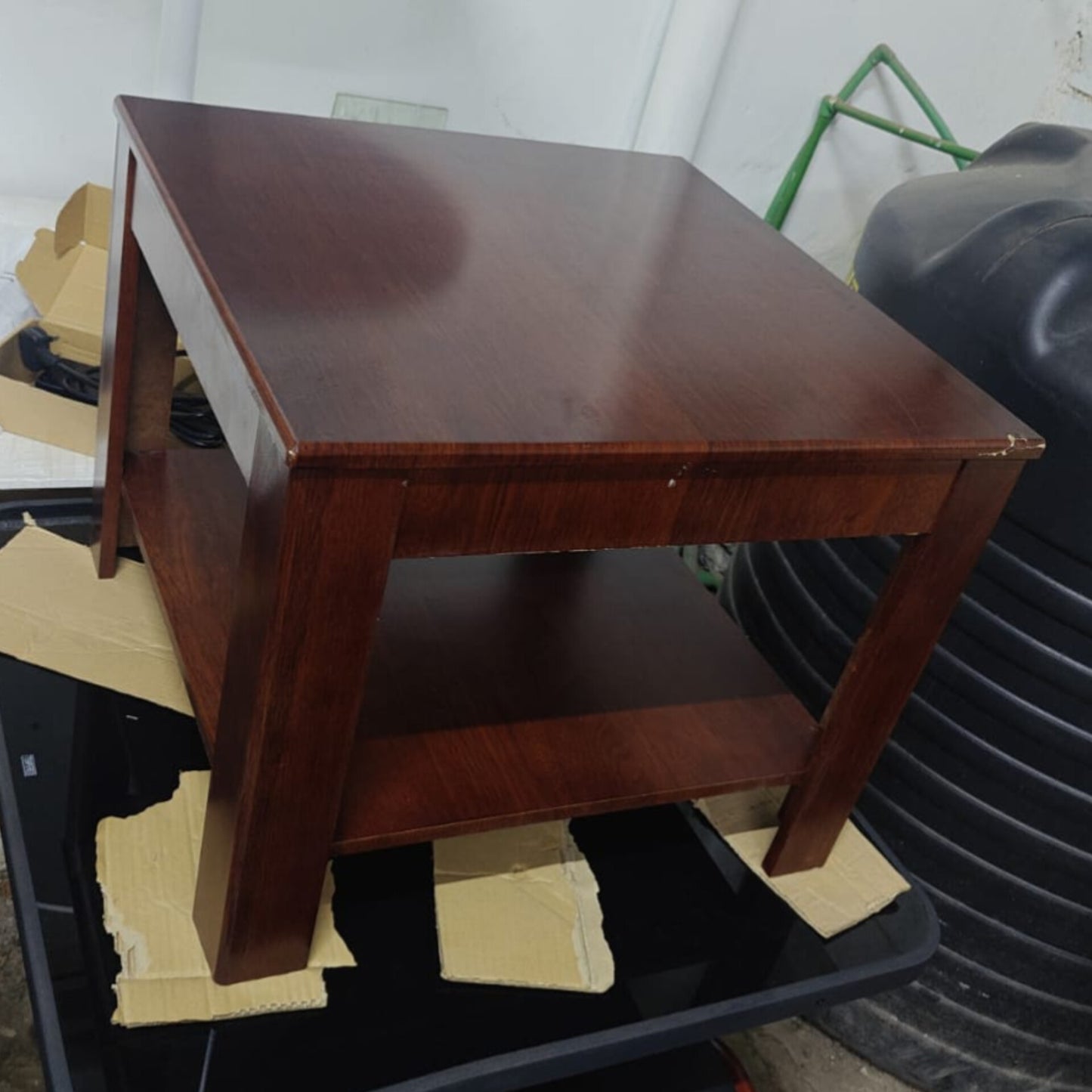 Wooden Coffee Table with Storage Shelf