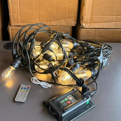 16M Solar String Lights with 20 Bulbs |Solar Rechargeable Christmas Lights