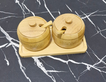 3-Piece Bamboo Jar Set