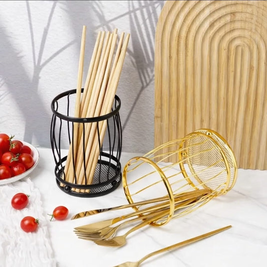 Metallic Cutlery Holder