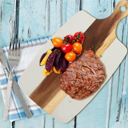 Cutting  Marble  Board Stone + Acacia or Serving tray