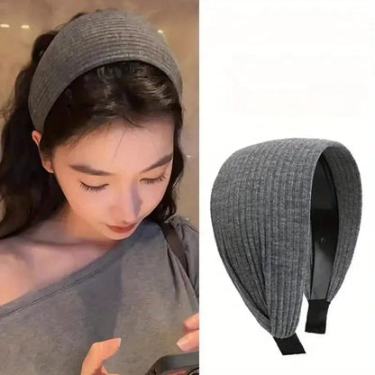 Ribbed elastic hair band ponytail holders