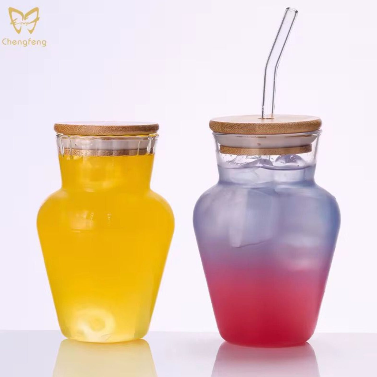 500ml juice cup with straw