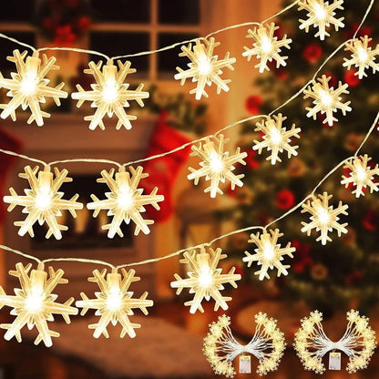 6M Snowflake Shaped Christmas Lights