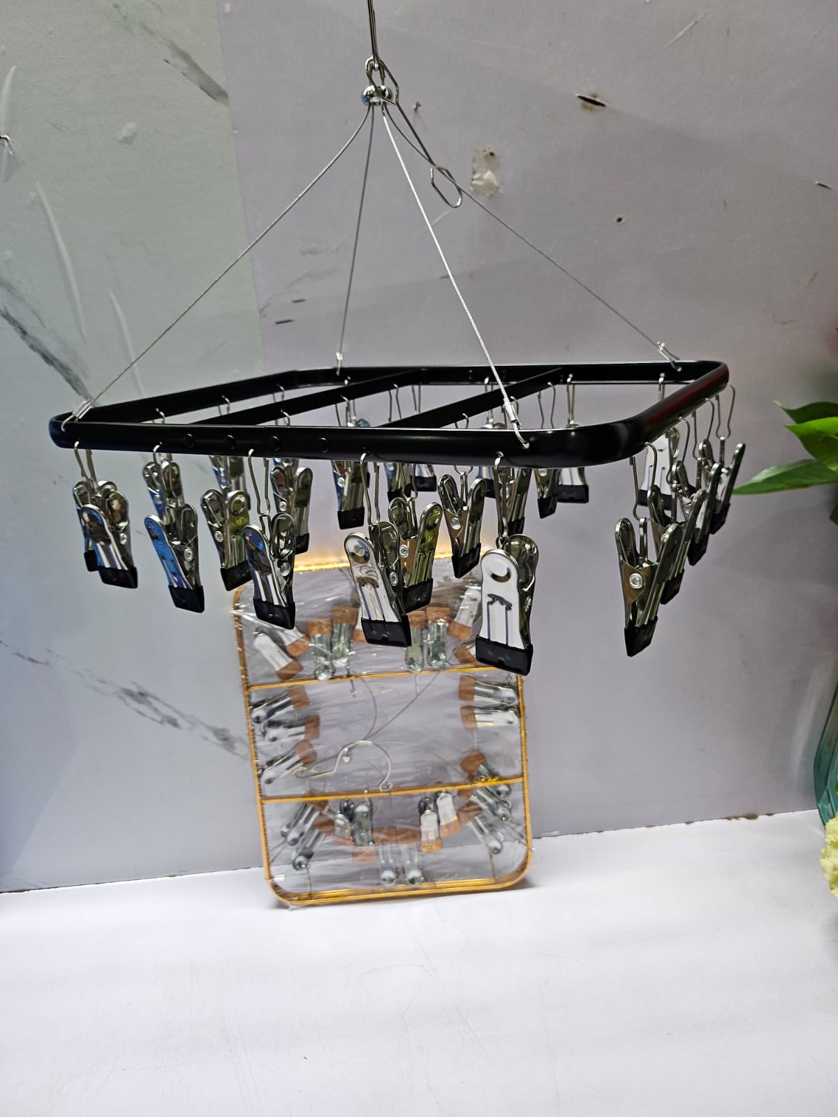 26 Peg metallic cloth drying rack hanger