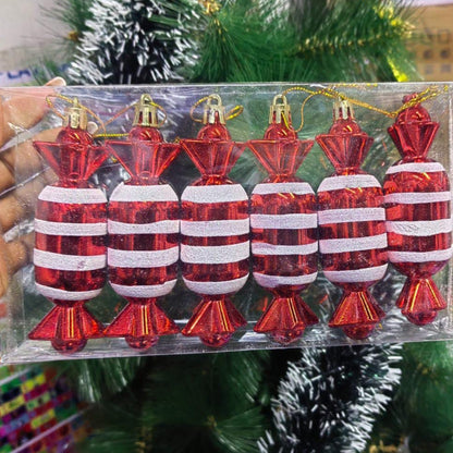 6Pc Christmas Candy Decor