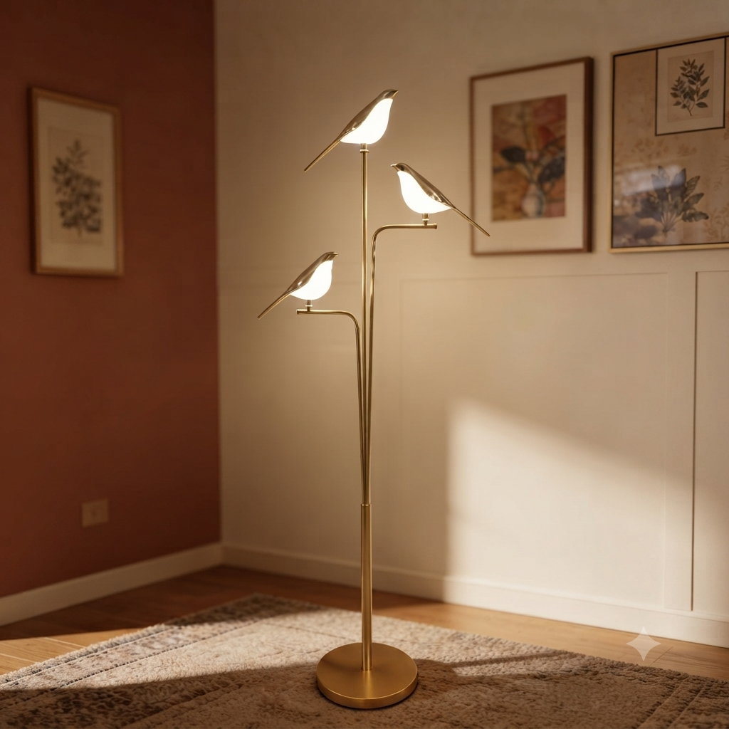 Bird Themed Floor Lamp
