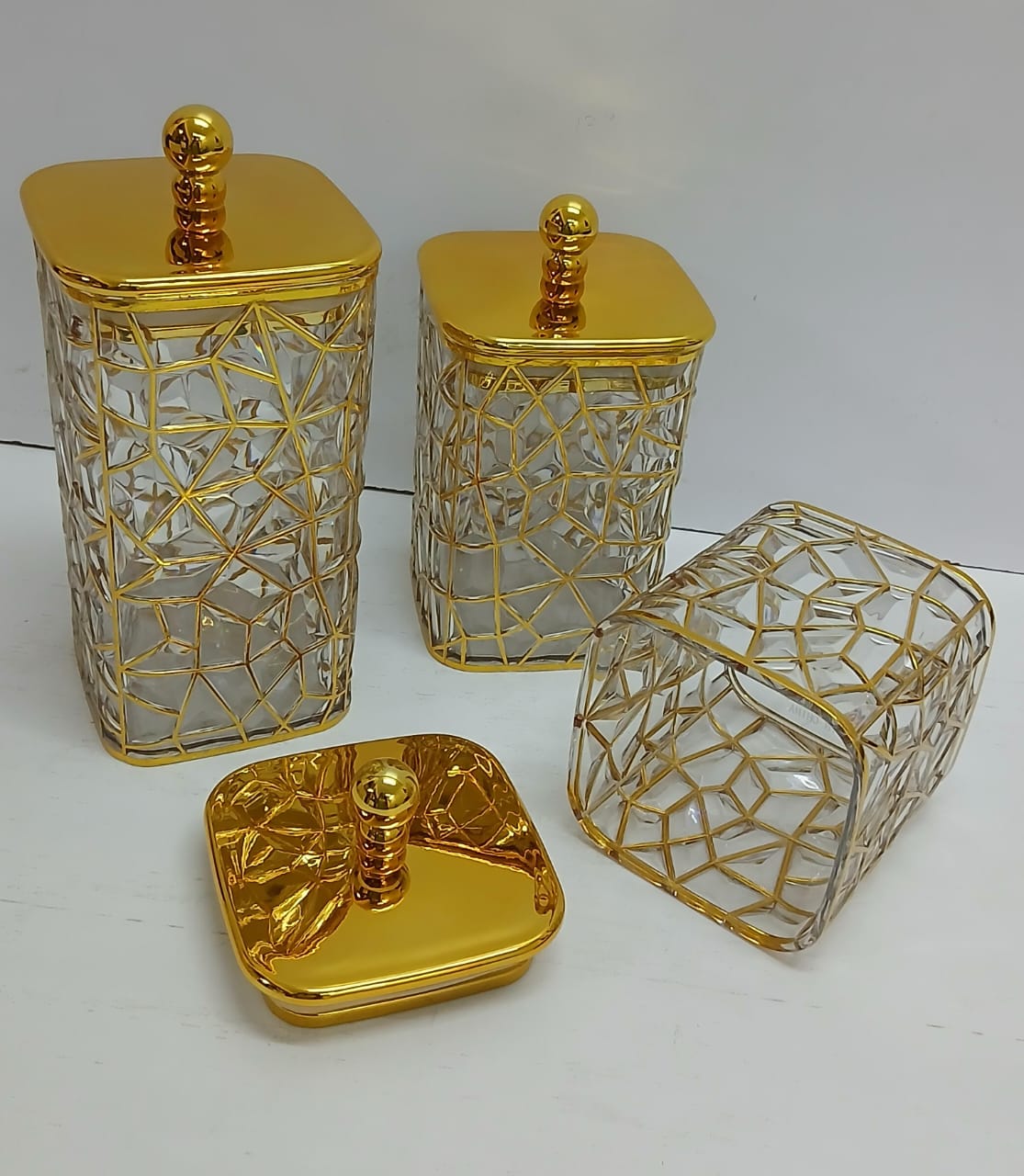 3Pc clear cannister set