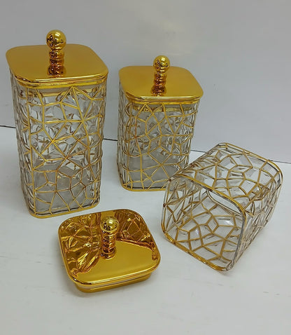 3Pc clear cannister set