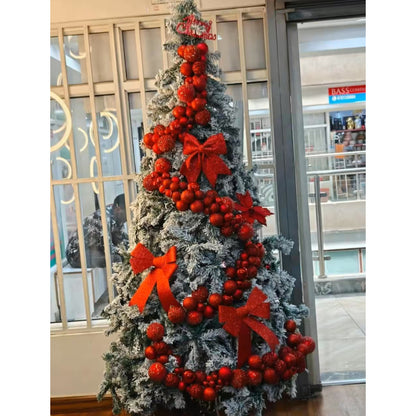 3000 Leaves Snow Flocked Christmas Tree