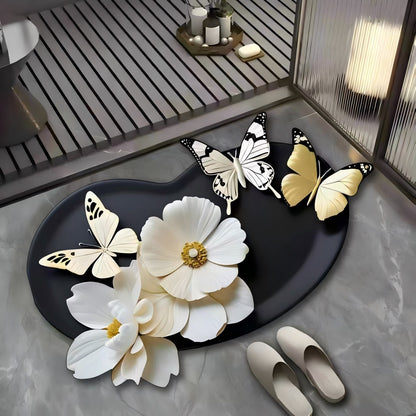Simple Pattern Irregular Bathroom Floor Mat