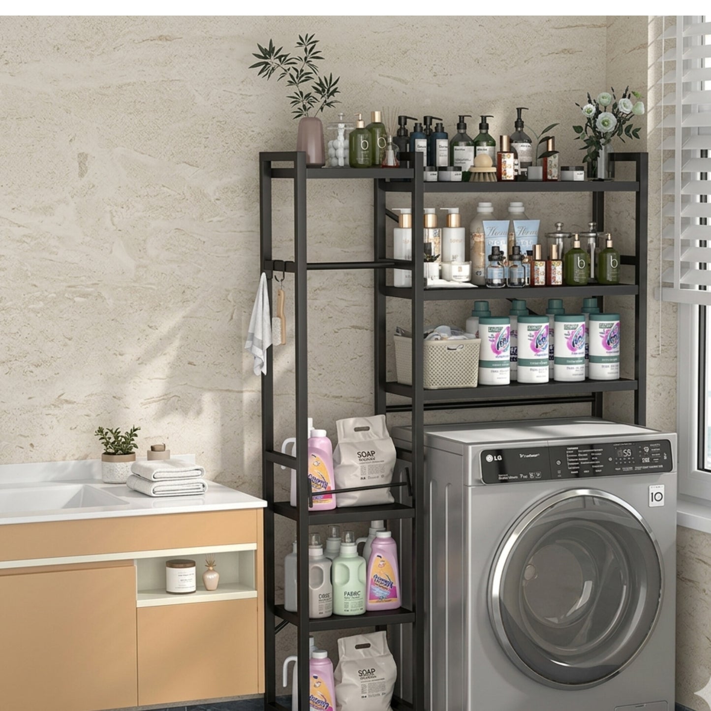 Washing machine rack