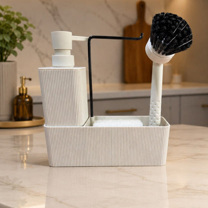 Kitchen Soap Dispenser With Sponge Holder Set