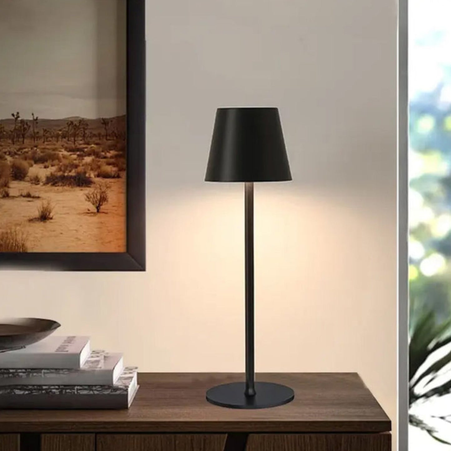 Rechargeable Touch Table Lamp Black
 LP 0224-BK-TC