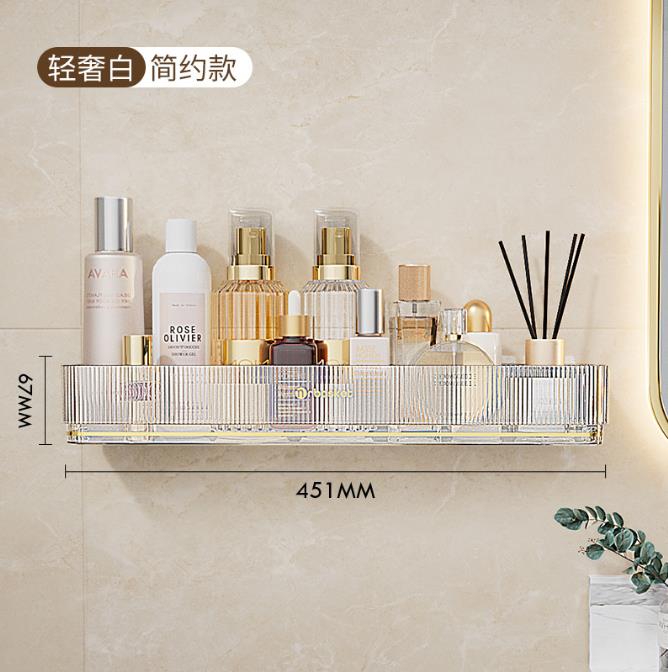 Wall mounted bathroom shelf