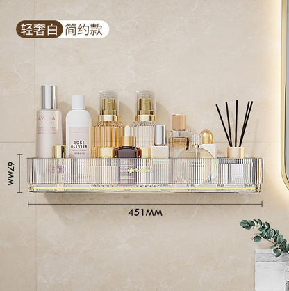Wall mounted bathroom shelf