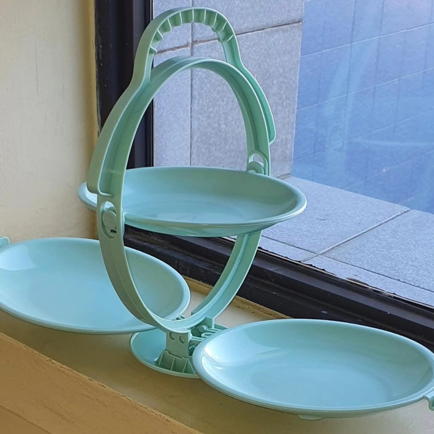 3 layer folding layer plate fruit rack