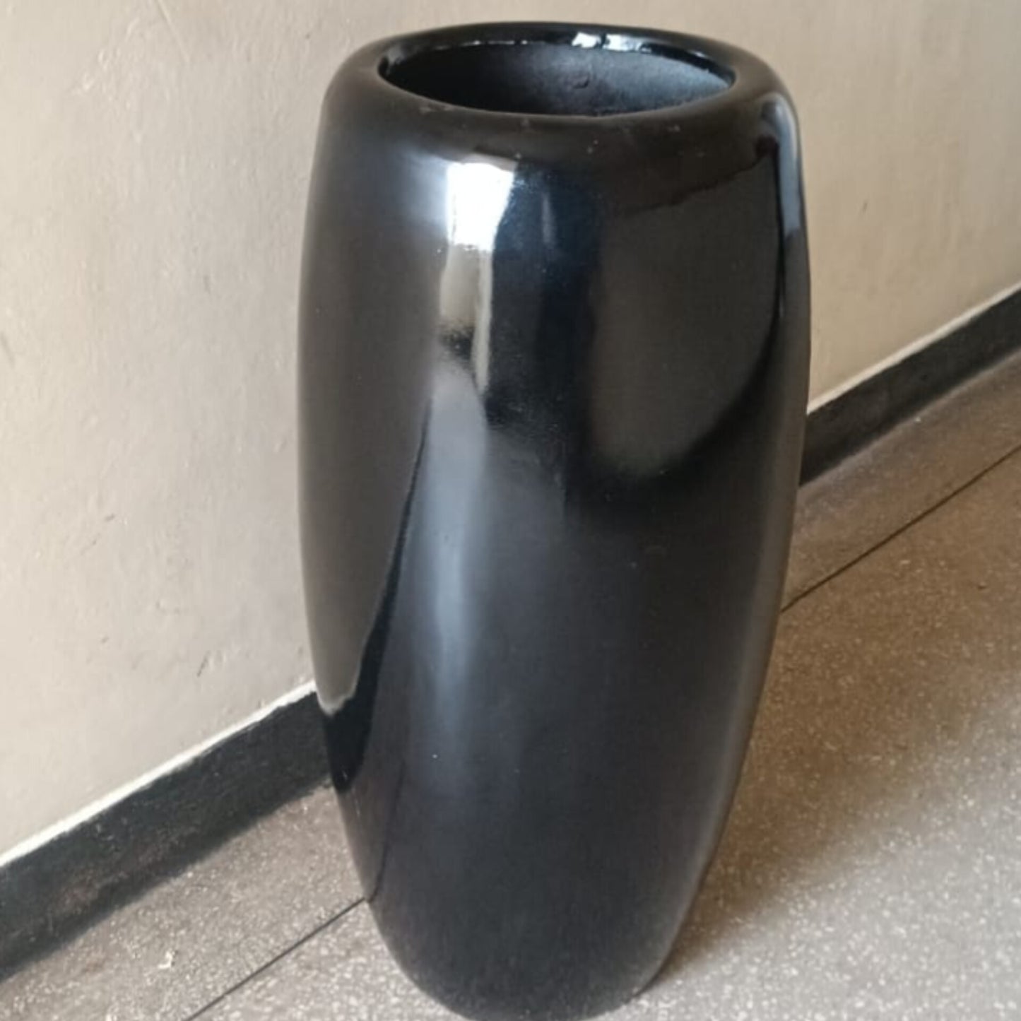 Tall Black Floor Planter