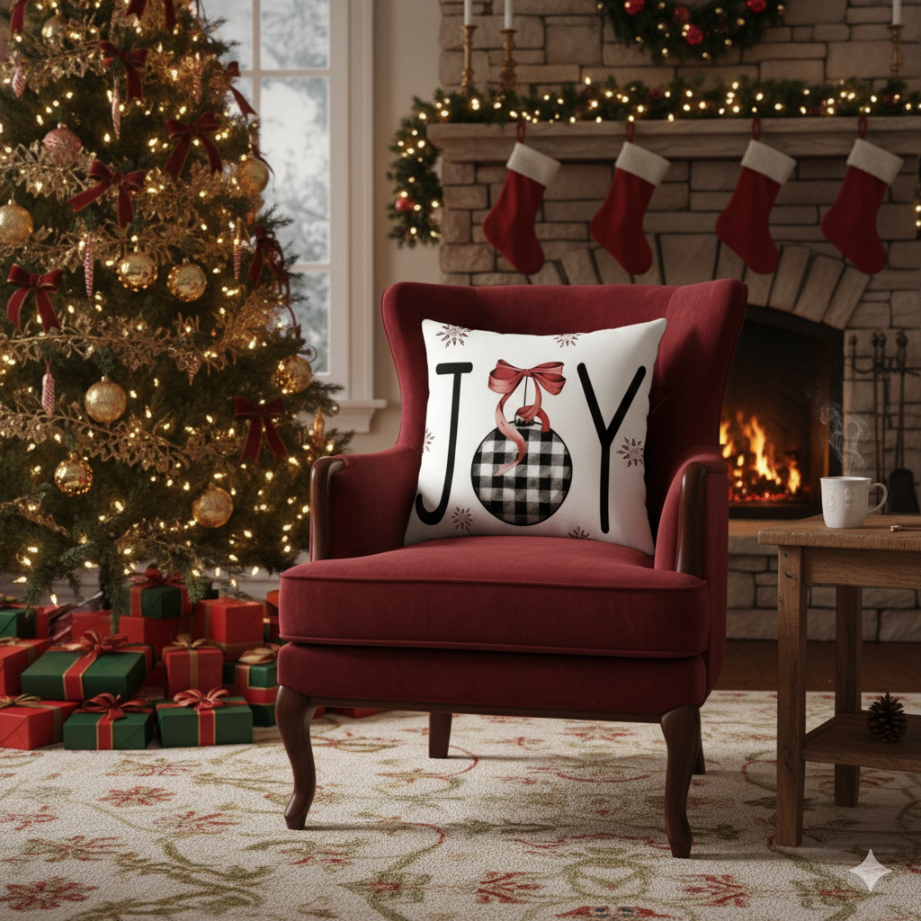 2pcs Christmas Linen Throw pillow cases 