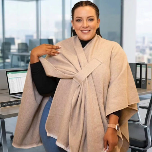 Belted Shawl Poncho