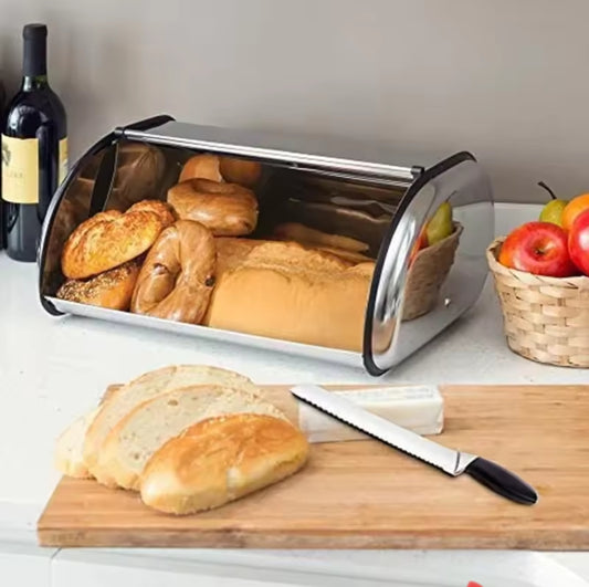 Stainless Bread Bin Roll Top Rt402